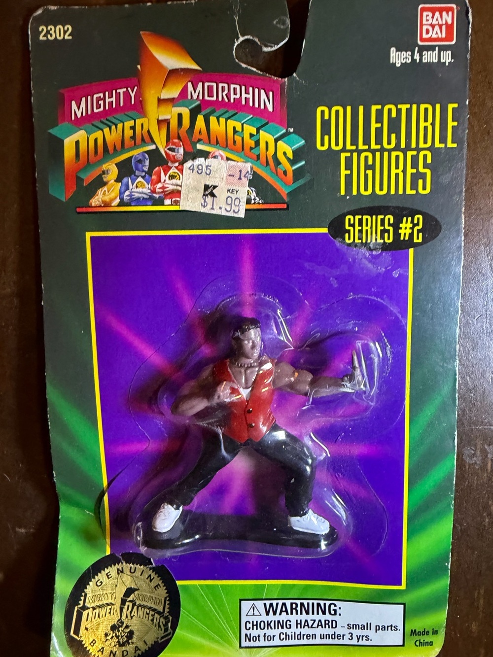 VTG Bandai 1994 Power Ranger Collectible Zack Taylor Figure -